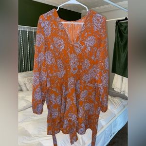 Fall romper with floral design